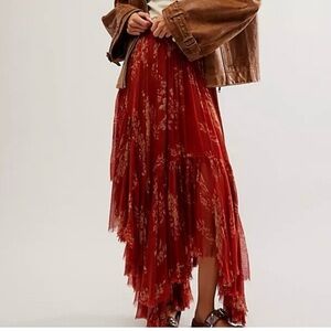 Free People One Clover Tiered Skirt